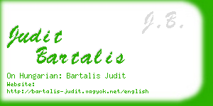 judit bartalis business card